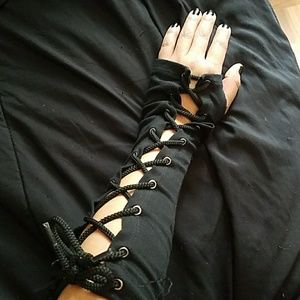 Lace Up Armwarmers